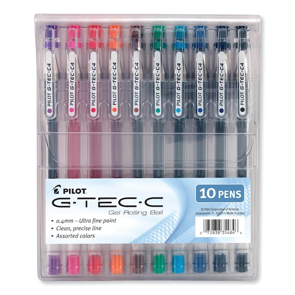 Pilot Ultra Gel Ink Stick Pen, Assorted, PK10 072838354846